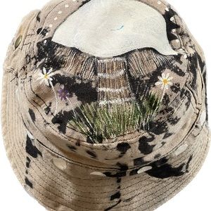 Hand painted mushroom bucket hat